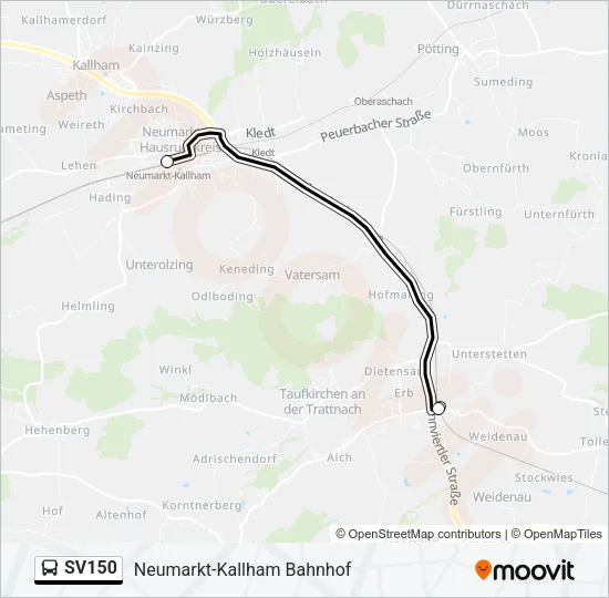SV150 Bus Line Map