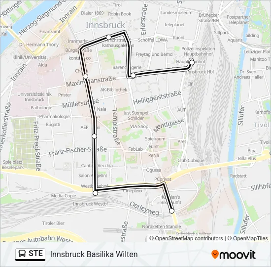 STE Bus Line Map