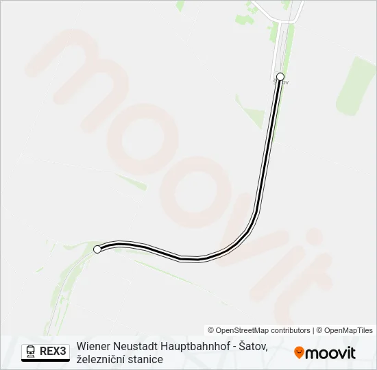 REX3 Train Line Map