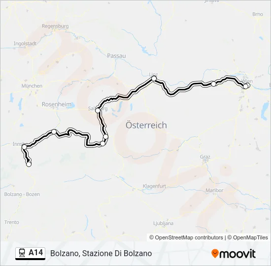 A14 Train Line Map