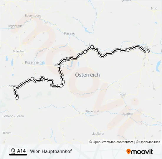 A14 Train Line Map
