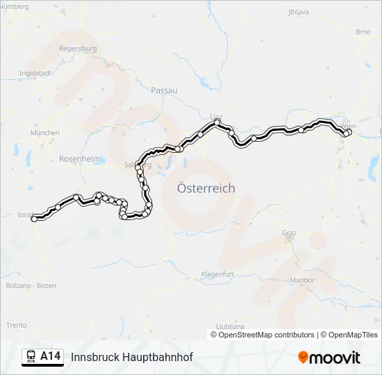 A14 Train Line Map