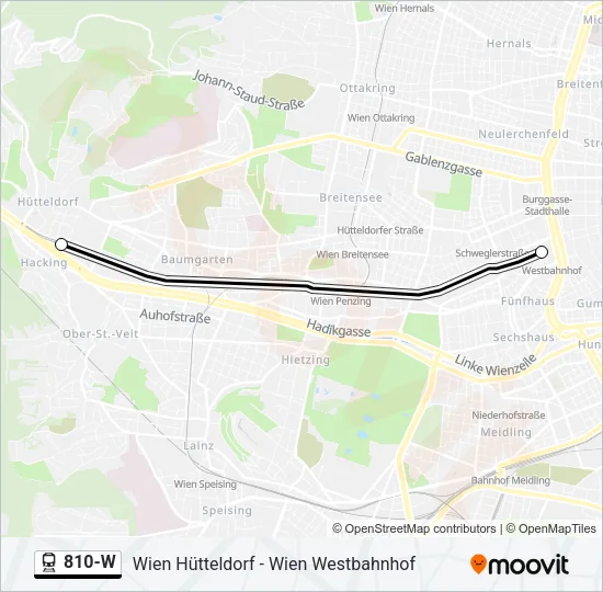 810-W Train Line Map