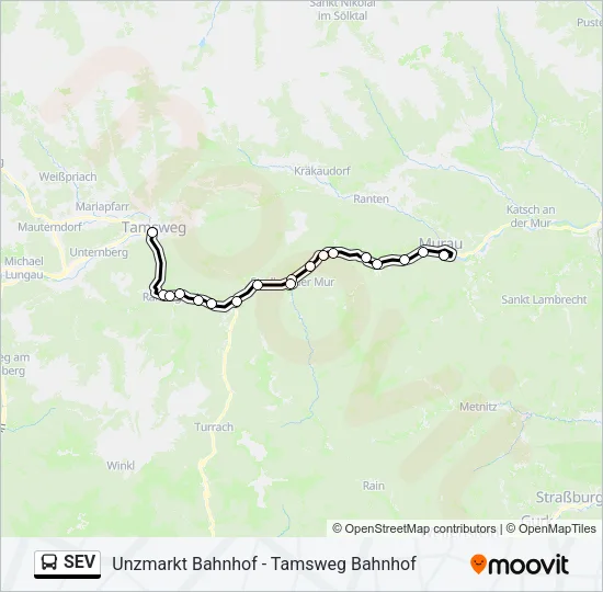 SEV Bus Line Map