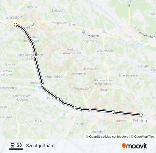 S3 Train Line Map