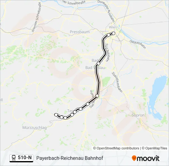 510-N Train Line Map