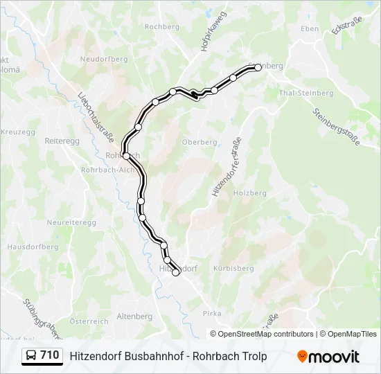 710 Bus Line Map