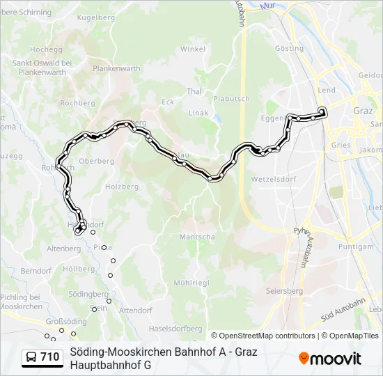 710 Bus Line Map