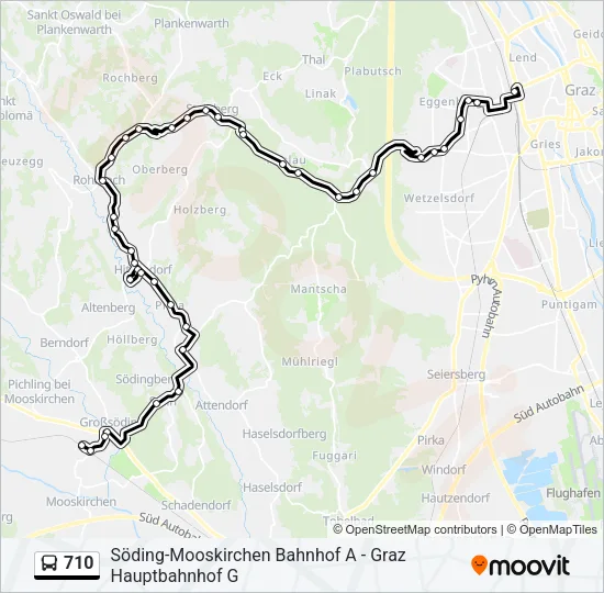710 Bus Line Map