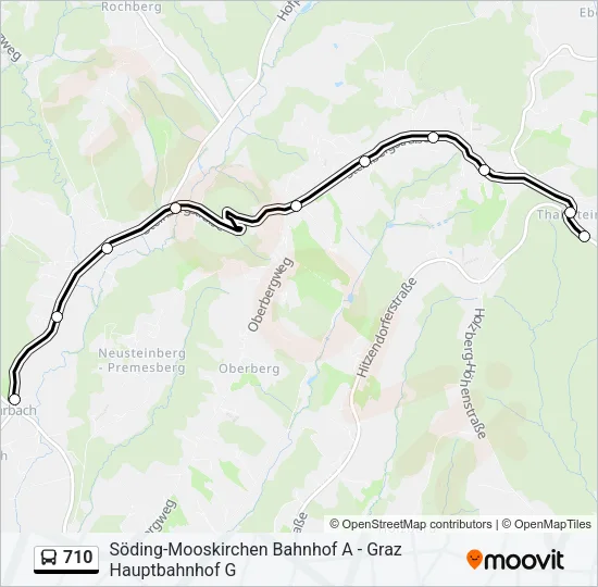710 Bus Line Map
