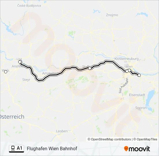 A1 Train Line Map