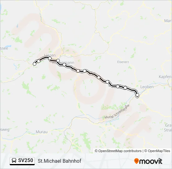 SV250 Bus Line Map