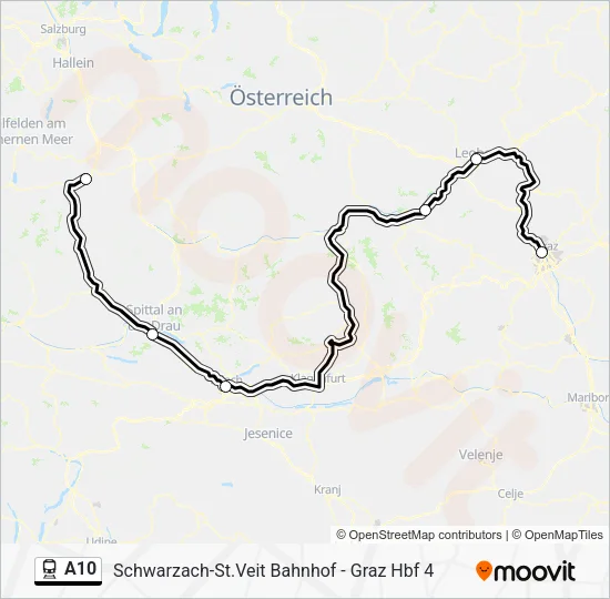 A10 Train Line Map