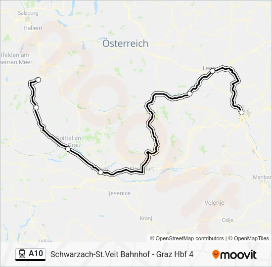 A10 Train Line Map