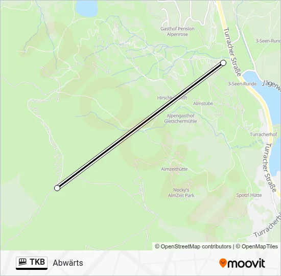 TKB Funicular Line Map