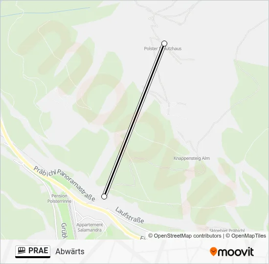 Seilbahnlinie PRAE Karte