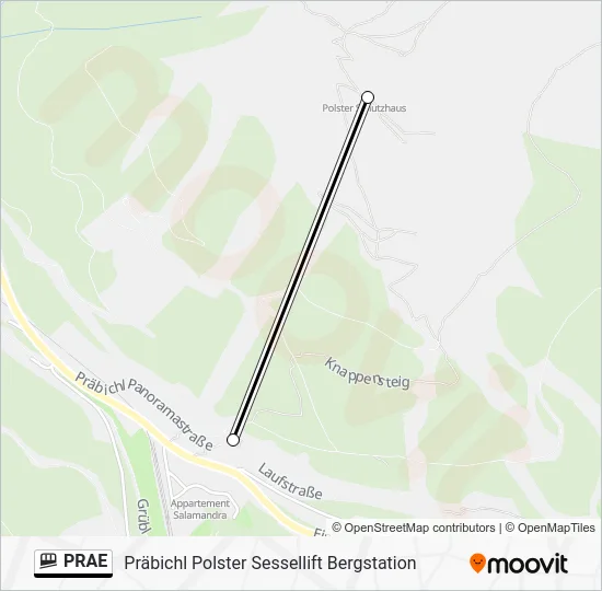 PRAE Funicular Line Map