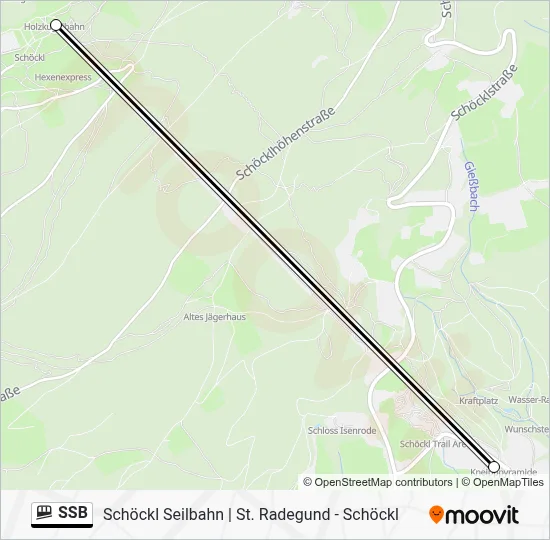 Seilbahnlinie SSB Karte