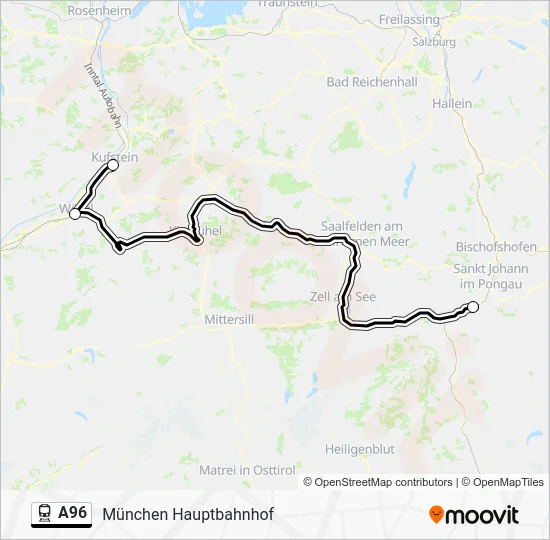 A96 Train Line Map