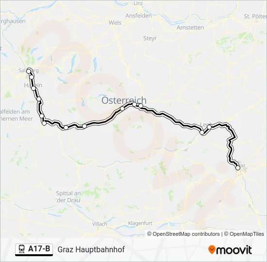 A17-B Train Line Map
