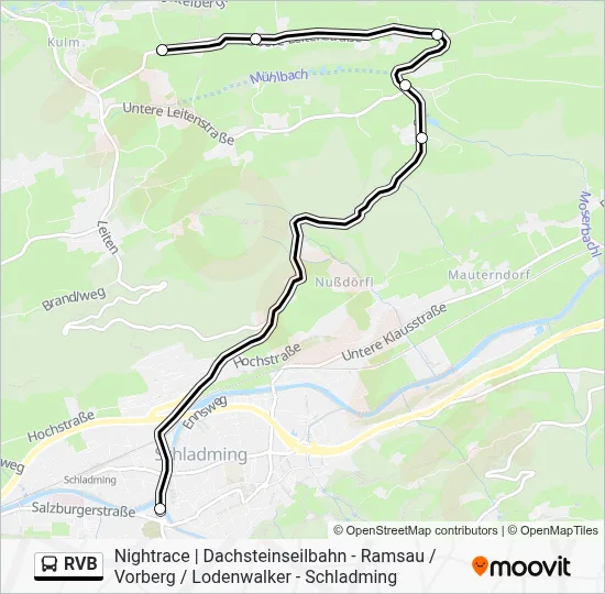 Buslinie RVB Karte