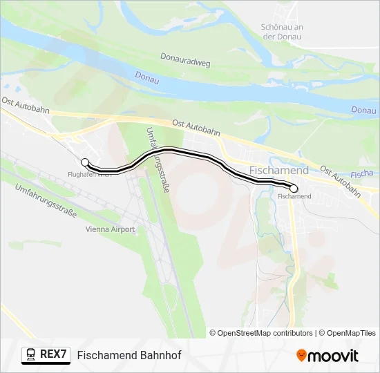Rex7 REX7 Route: Fahrpläne, Haltestellen & Karten - Fischamend Bahnhof ...