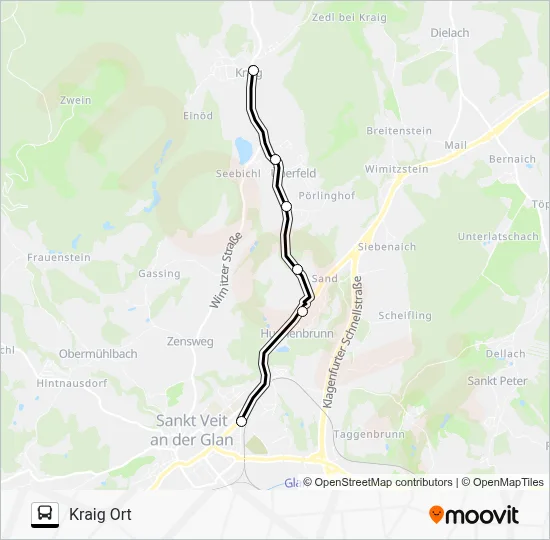 632 (EHEM. 8590) Bus Line Map