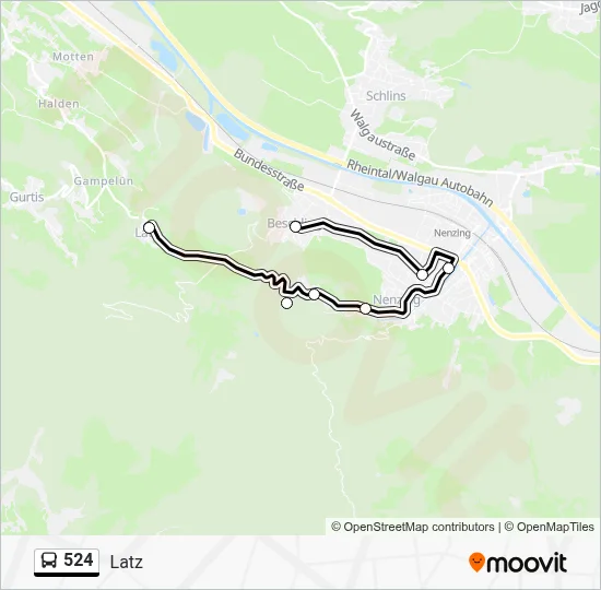 524 Route: Schedules, Stops & Maps - Latz (Updated)