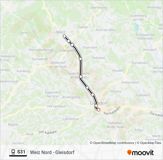 S31 S31 Route: Schedules, Stops & Maps - Weiz (Updated)