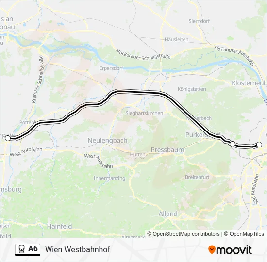 A6 Route: Schedules, Stops & Maps - Wien Westbahnhof (Updated)