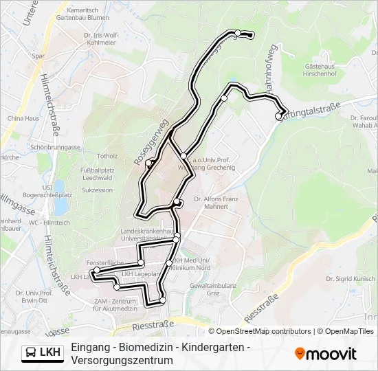 Buslinie LKH Karte