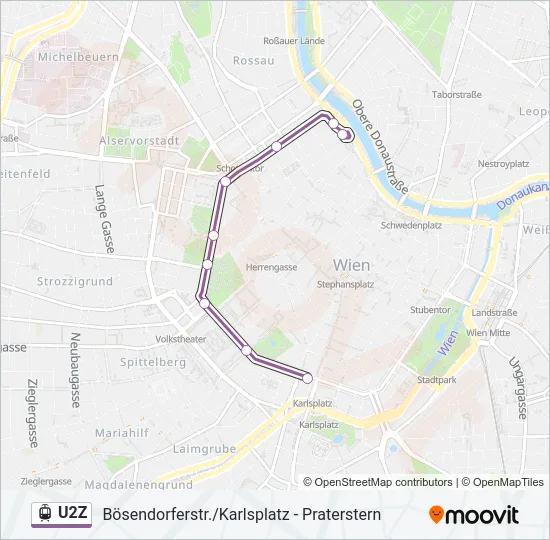 U2Z Light Rail Line Map