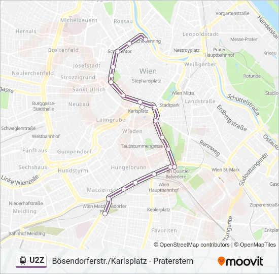 U2Z Light Rail Line Map
