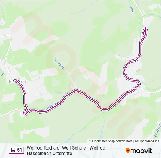 51 Bus Line Map