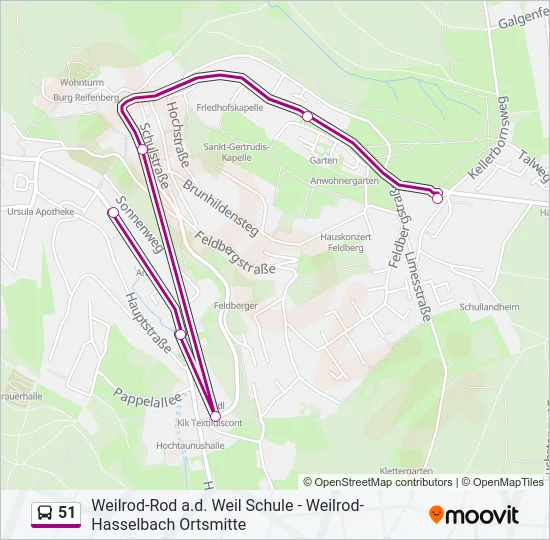 51 Bus Line Map