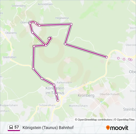 57 Bus Line Map