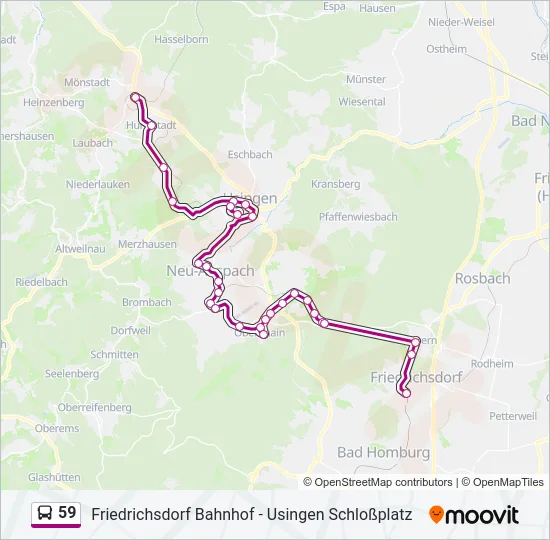 59 Bus Line Map
