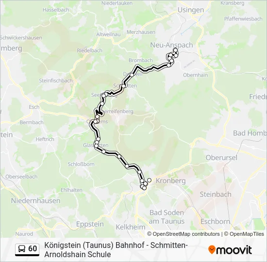 Автобус 60: карта маршрута