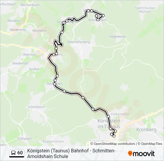 60 Bus Line Map