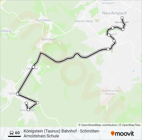 Автобус 60: карта маршрута