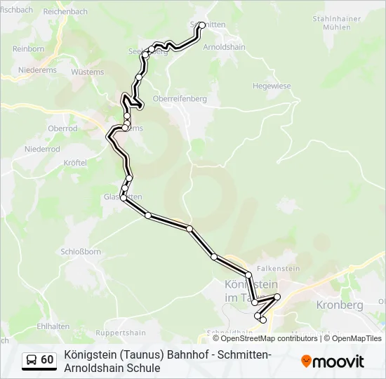 60 Bus Line Map