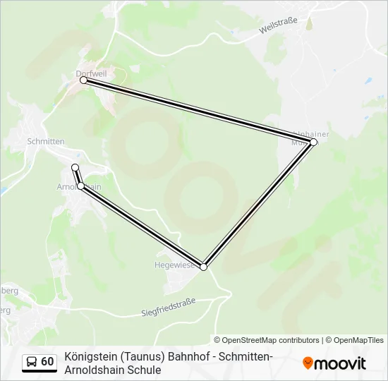 Автобус 60: карта маршрута