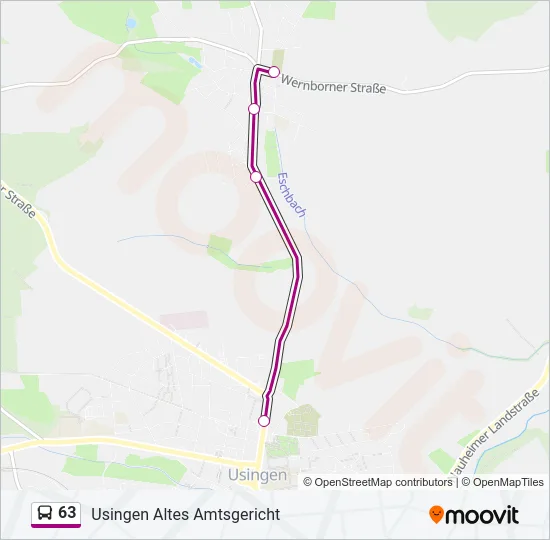63 Bus Line Map