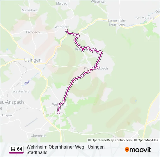 64 Bus Line Map