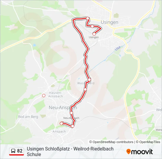82 Bus Line Map