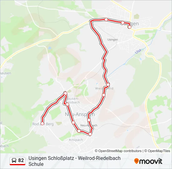 82 Bus Line Map