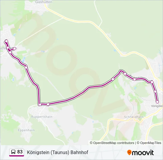 83 Bus Line Map