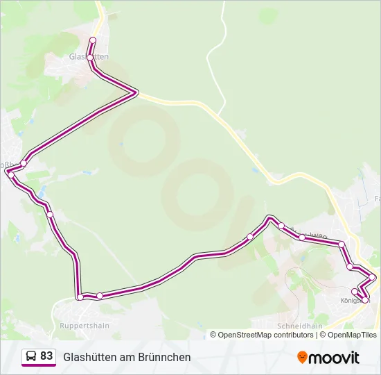 83 Bus Line Map