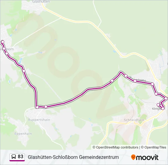 83 Bus Line Map