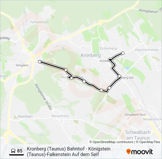 85 Bus Line Map
